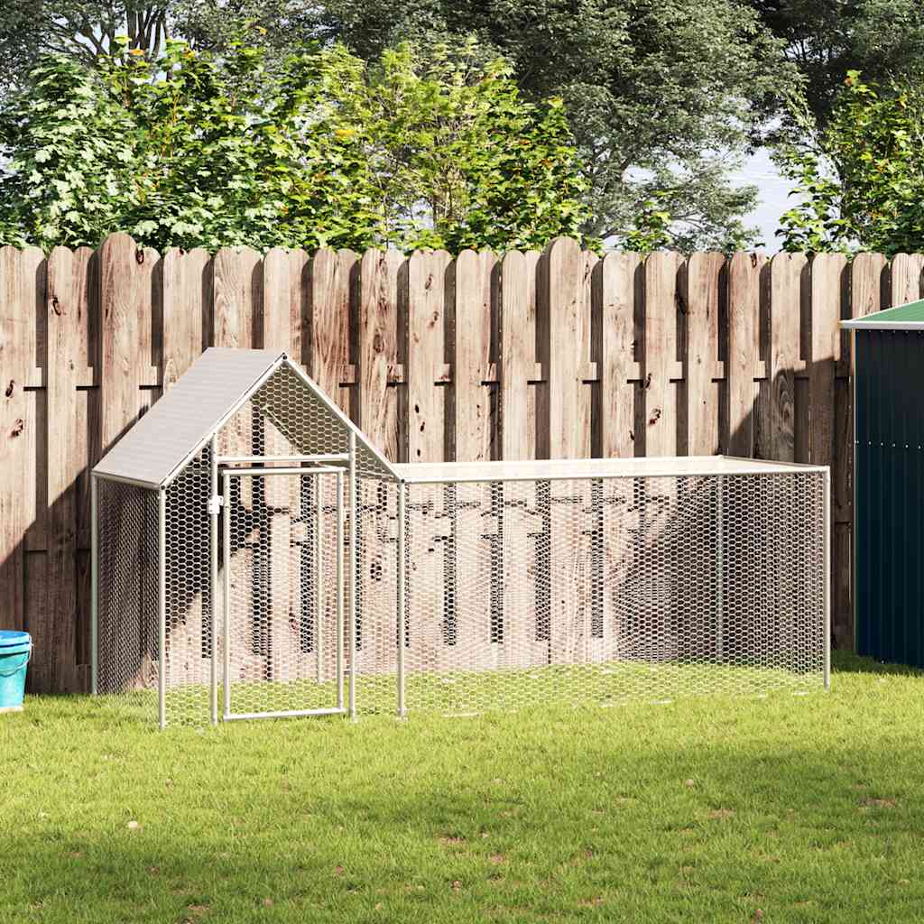Vidaxl kippenren 3x1x1,5 m gegalvaniseerd staal