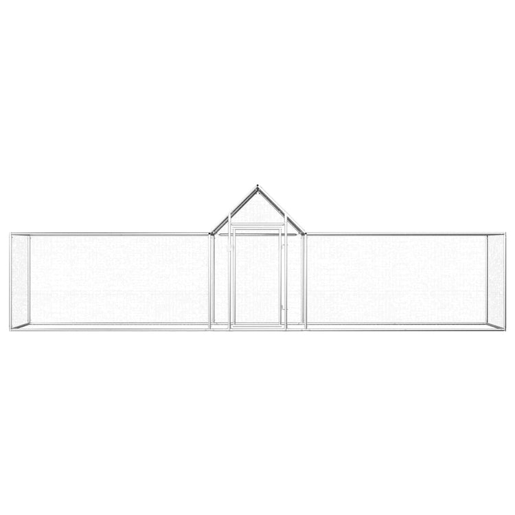 VidaXL Kippenren 5x1x1,5 m gegalvaniseerd staal