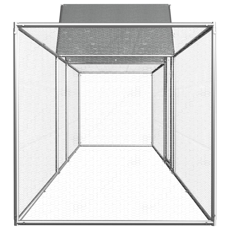 VidaXL Kippenren 5x1x1,5 m gegalvaniseerd staal