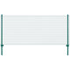 Vidaxl draadgaashek met palen 25x1 m staal groen