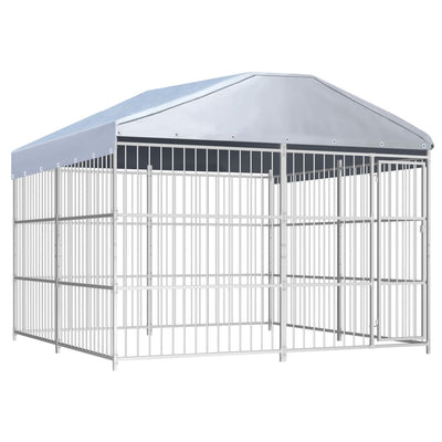 VidaXL Hondenkennel voor buiten met dak 300x300x200 cm