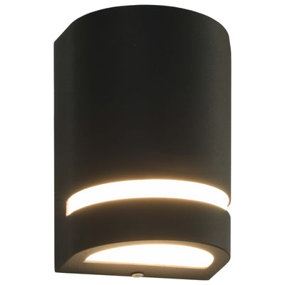 Vidaxl buitenwandlampen 2 st 35 w halfrond zwart
