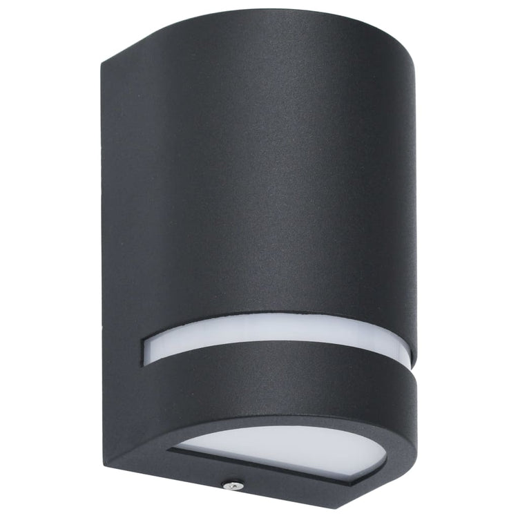 Vidaxl buitenwandlampen 2 st 35 w halfrond zwart