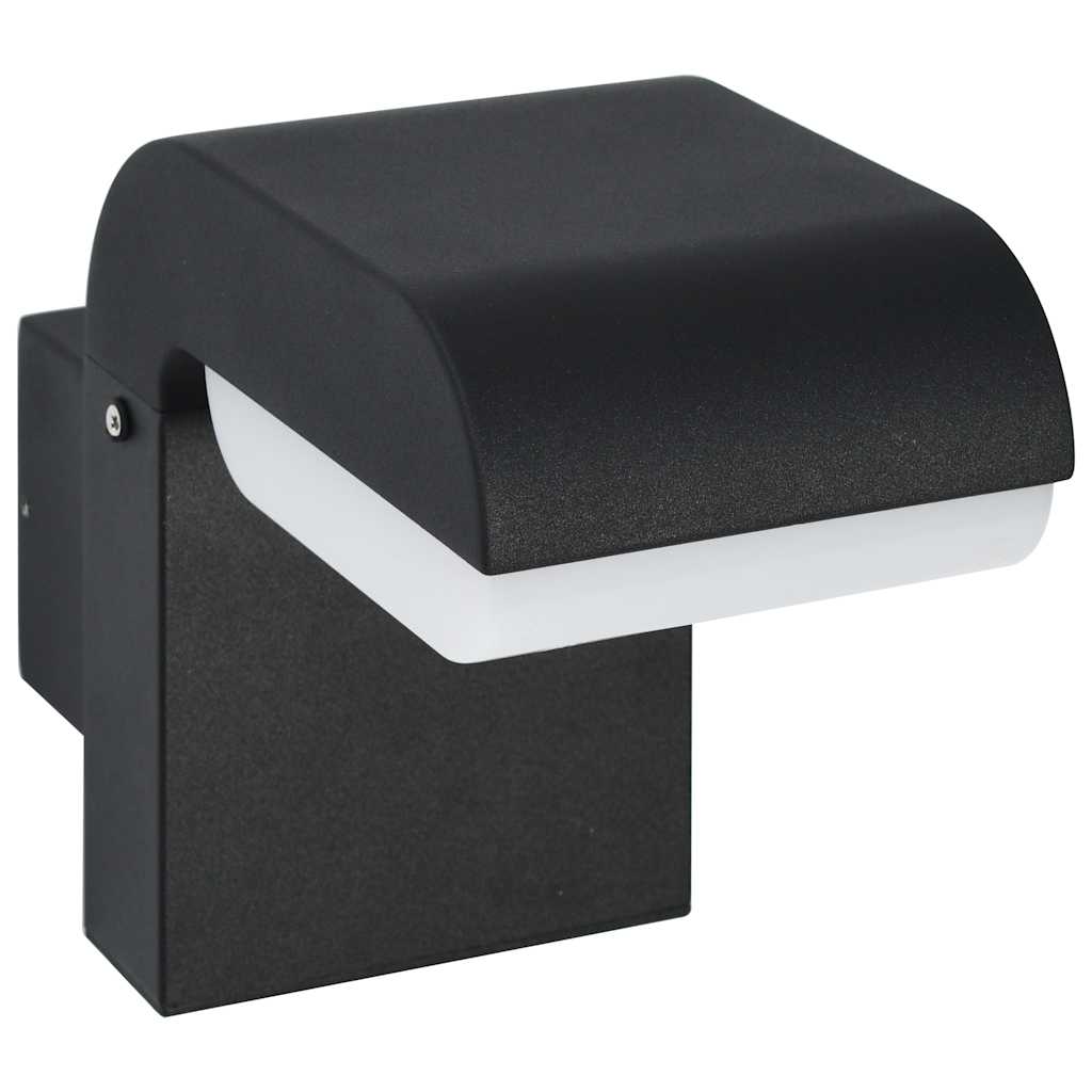 Vidaxl led-buitenwandlamp 9 w ovaal zwart