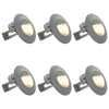 Vidaxl led-buitenwandlampen 6 st 2 w rond zilverkleurig