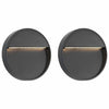 Vidaxl led-buitenwandlampen 2 st 3 w rond zwart