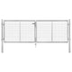 Vidaxl tuinpoort gegalvaniseerd staal 306x75 cm zilver