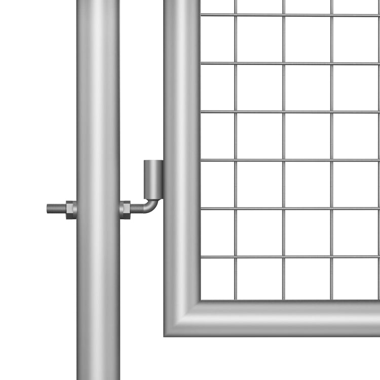 Vidaxl tuinpoort gegalvaniseerd staal 306x75 cm zilver