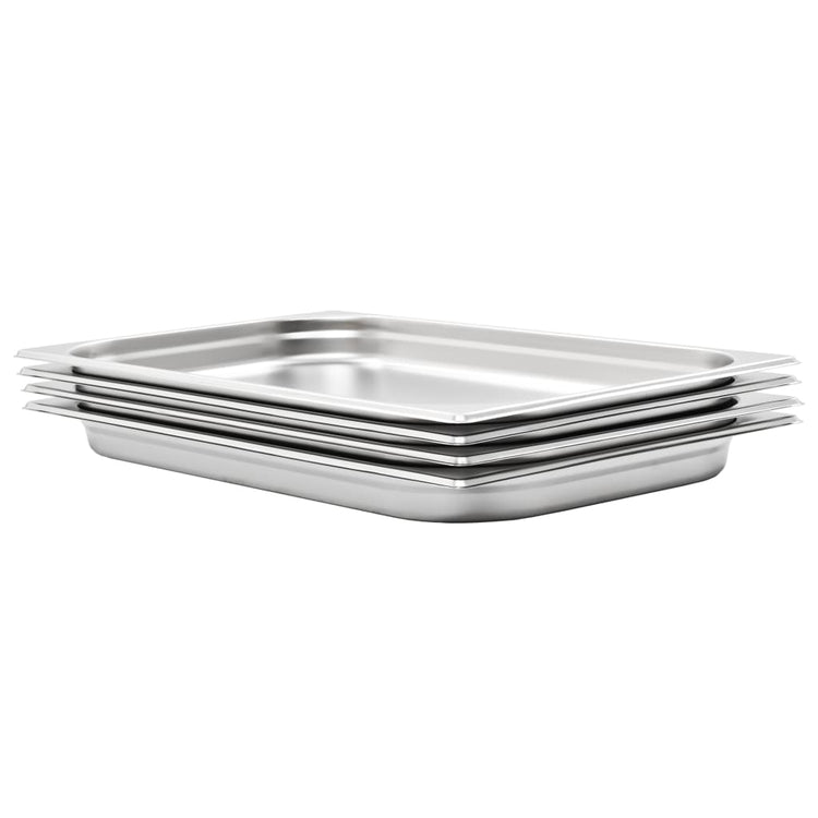 Vidaxl gastronormbakken 4 st gn 1 1 40 mm roestvrij staal
