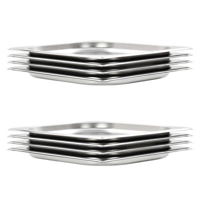 Vidaxl gastronormbakken 8 st gn 1 2 20 mm roestvrij staal