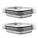 Vidaxl gastronormbakken 8 st gn 1 2 40 mm roestvrij staal - afbeelding 1