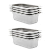 Vidaxl gastronormbakken 8 st gn 1 3 100 mm roestvrij staal