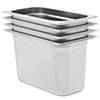Vidaxl gastronormbakken 4 st gn 1 3 200 mm roestvrij staal