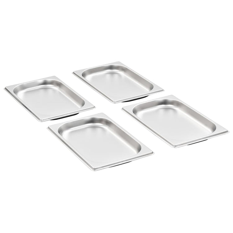Vidaxl gastronormbakken 12 st gn 1 4 20 mm roestvrij staal