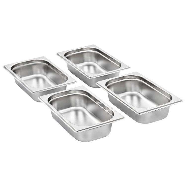 Vidaxl gastronormbakken 8 st gn 1 4 65 mm roestvrij staal
