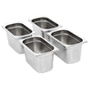 Vidaxl gastronormbakken 4 st gn 1 4 150 mm roestvrij staal