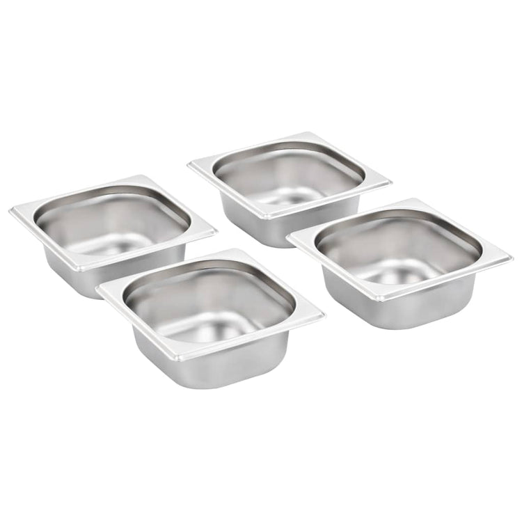 Vidaxl gastronormbakken 12 st gn 1 6 65 mm roestvrij staal