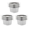 Vidaxl gastronormbakken 12 st gn 1 6 100 mm roestvrij staal