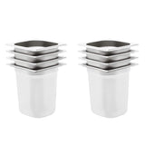 Vidaxl gastronormbakken 8 st gn 1 6 200 mm roestvrij staal - afbeelding 1