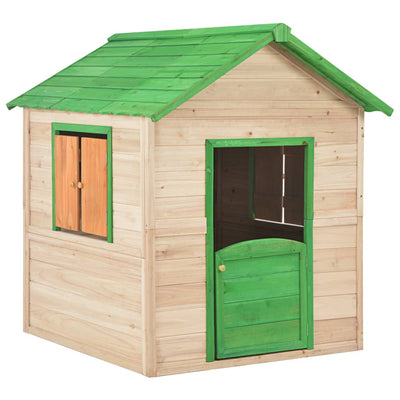 VidaXL Kinderspeelhuis vurenhout groen