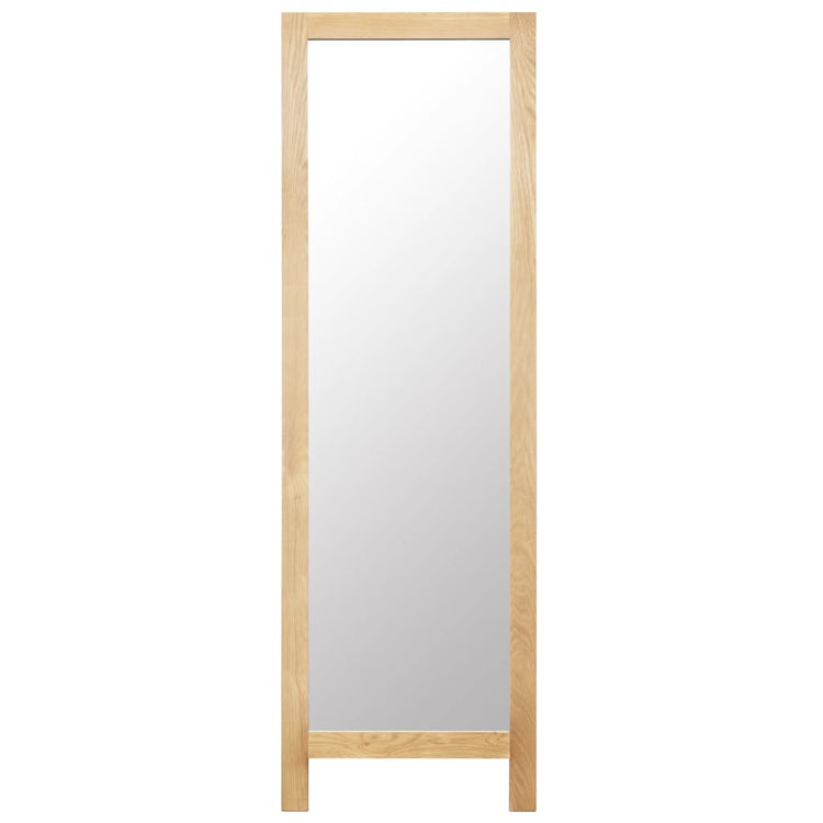 Vidaxl spiegel vrijstaand 48x46,5x150 cm massief eikenhout