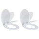 Vidaxl toiletbril met soft-closedeksel 2 st mdf wit