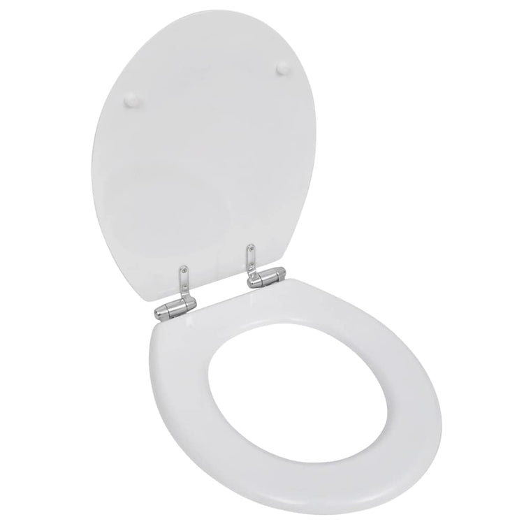 Vidaxl toiletbril met soft-closedeksel 2 st mdf wit