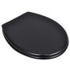 Vidaxl toiletbril met soft-closedeksel 2 st mdf zwart