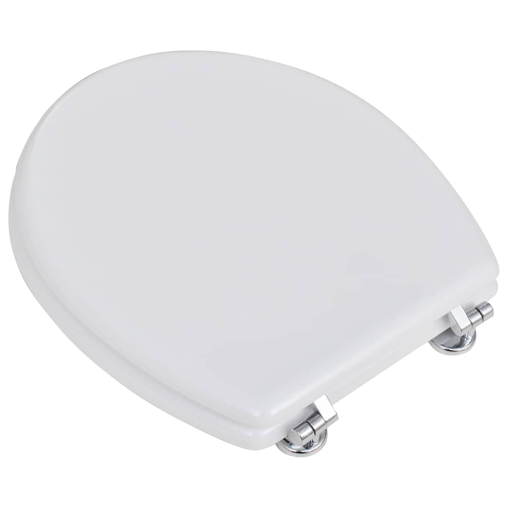 Vidaxl toiletbrillen met deksels 2 st mdf wit