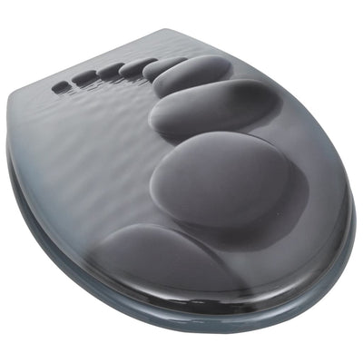 Vidaxl toiletbrillen met deksels 2 st stenen mdf