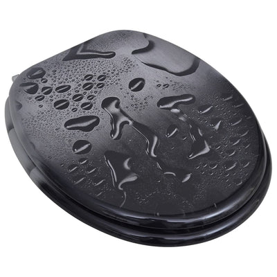 Vidaxl toiletbrillen met deksels 2 st water mdf