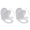 Vidaxl toiletbrillen met soft-close deksels 2 st kunststof wit