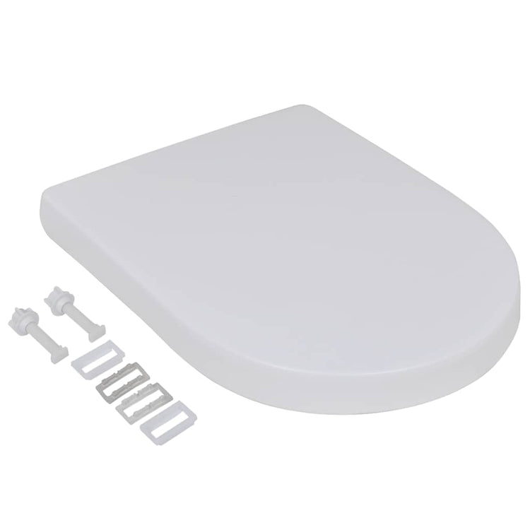 Vidaxl toiletbrillen met soft-close deksels 2 st kunststof wit