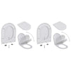 VidaXL Toiletbrillen met soft-close deksels 2 st kunststof wit