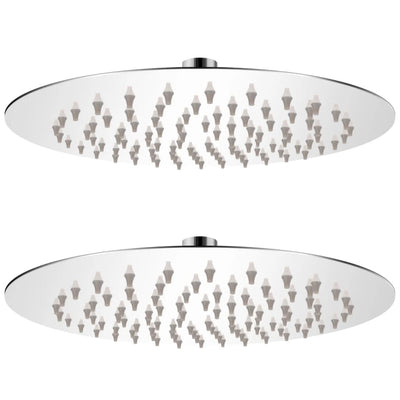Vidaxl regendouchekop 2 st rond 20 cm roestvrij staal