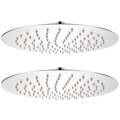 Vidaxl regendouchekop 2 st rond 25 cm roestvrij staal