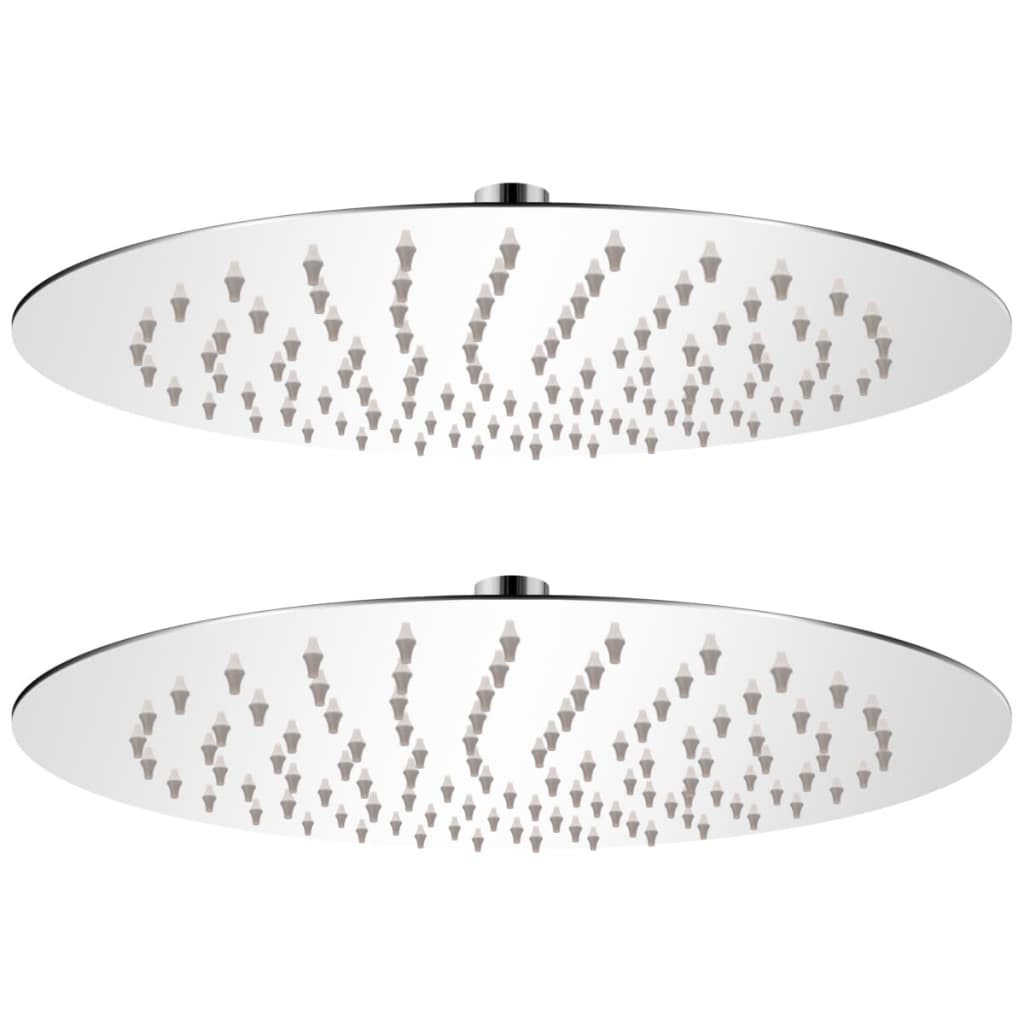 Vidaxl regendouchekop 2 st rond 25 cm roestvrij staal