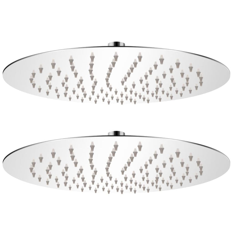 Vidaxl regendouchekop 2 st rond 25 cm roestvrij staal