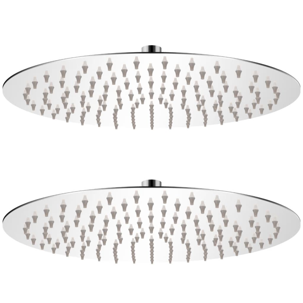 Vidaxl regendouchekop 2 st rond 30 cm roestvrij staal