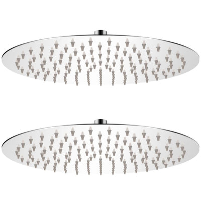 Vidaxl regendouchekop 2 st rond 30 cm roestvrij staal