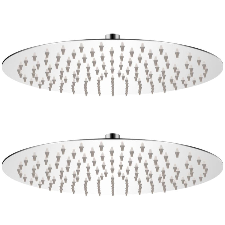 Vidaxl regendouchekop 2 st rond 30 cm roestvrij staal