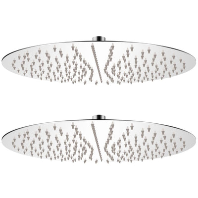 Vidaxl regendouchekop 2 st rond 40 cm roestvrij staal