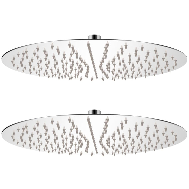 Vidaxl regendouchekop 2 st rond 40 cm roestvrij staal