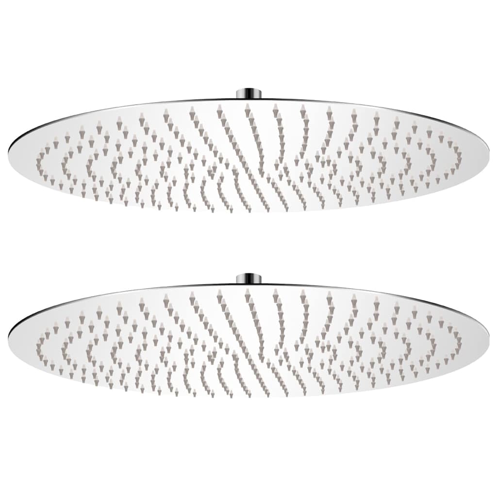 Vidaxl regendouchekop 2 st rond 50 cm roestvrij staal