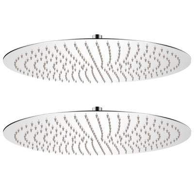 Vidaxl regendouchekop 2 st rond 50 cm roestvrij staal