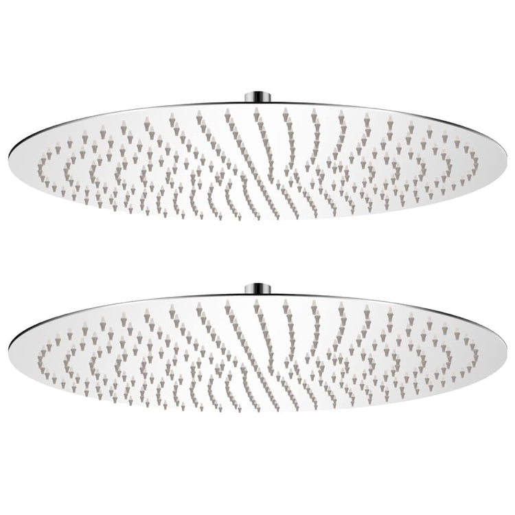 Vidaxl regendouchekop 2 st rond 50 cm roestvrij staal