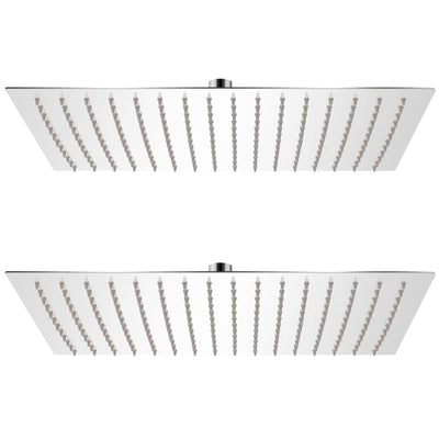 Vidaxl regendouchekoppen 2 st 30x40 cm roestvrij staal