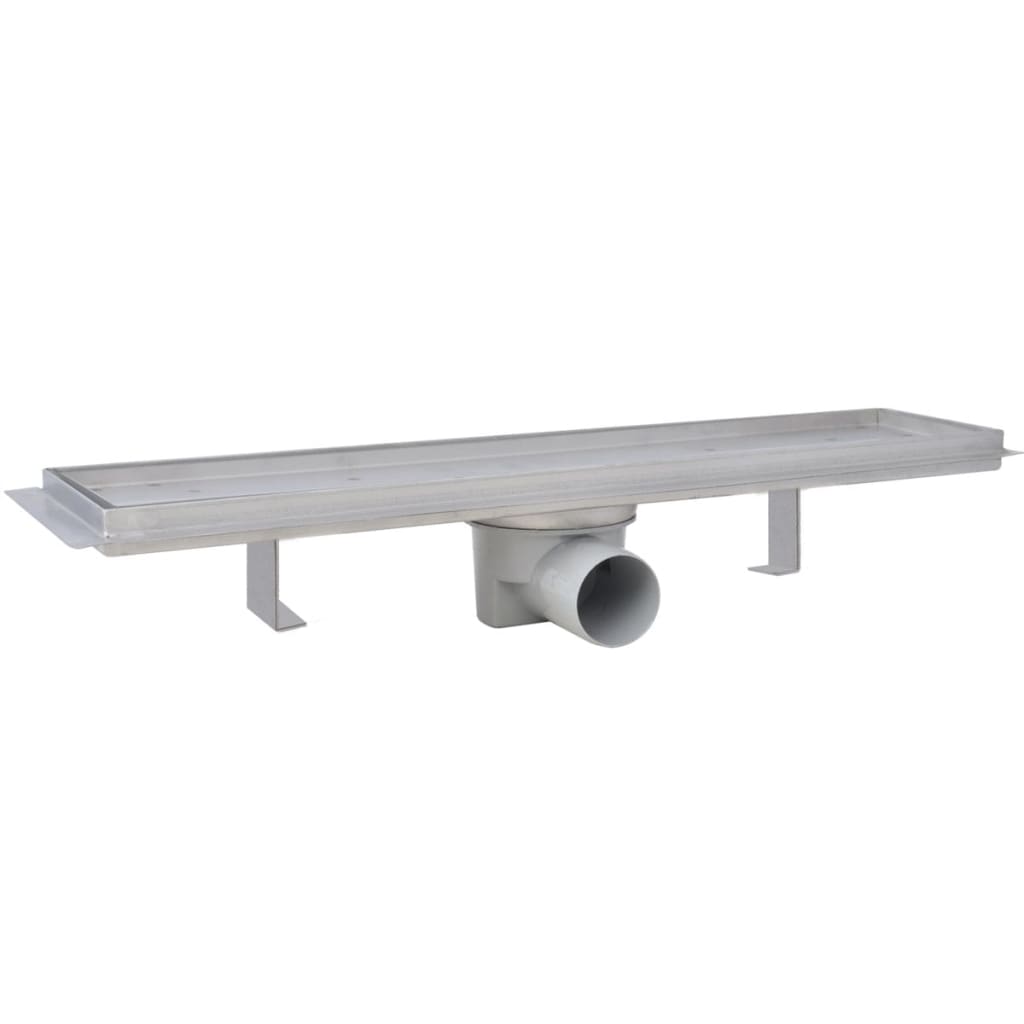 Vidaxl doucheafvoer 2 st rechthoekig 530x140 mm roestvrij staal
