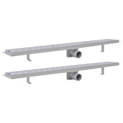 VidaXL Doucheafvoer 2 st rechthoekig lijn 930x140 mm roestvrij staal - afbeelding 2
