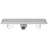 VidaXL Doucheafvoer 2 st rechthoekig lijn 1030x140 mm roestvrij staal